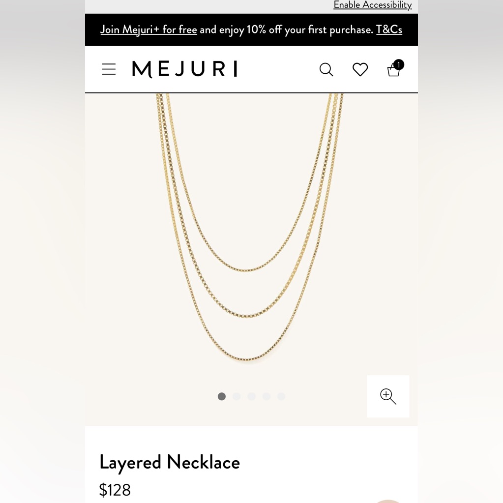 Broke New Mejuri Layered Necklace Some Tarnishing 98$